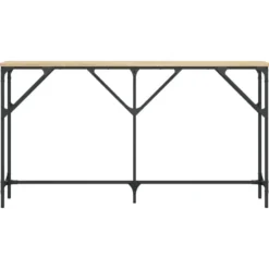 vidaXL - Consoletafel - Sonoma eiken - Bewerkt hout - 140x23x75 cm