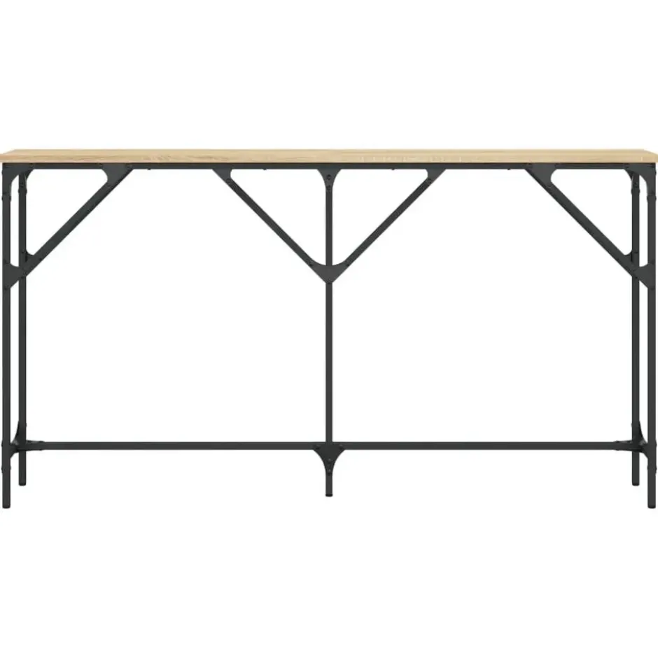 vidaXL - Consoletafel - Sonoma eiken - Bewerkt hout - 140x23x75 cm