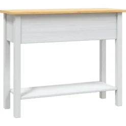 vidaXL - Console Tafel - Wit - Grenenhout