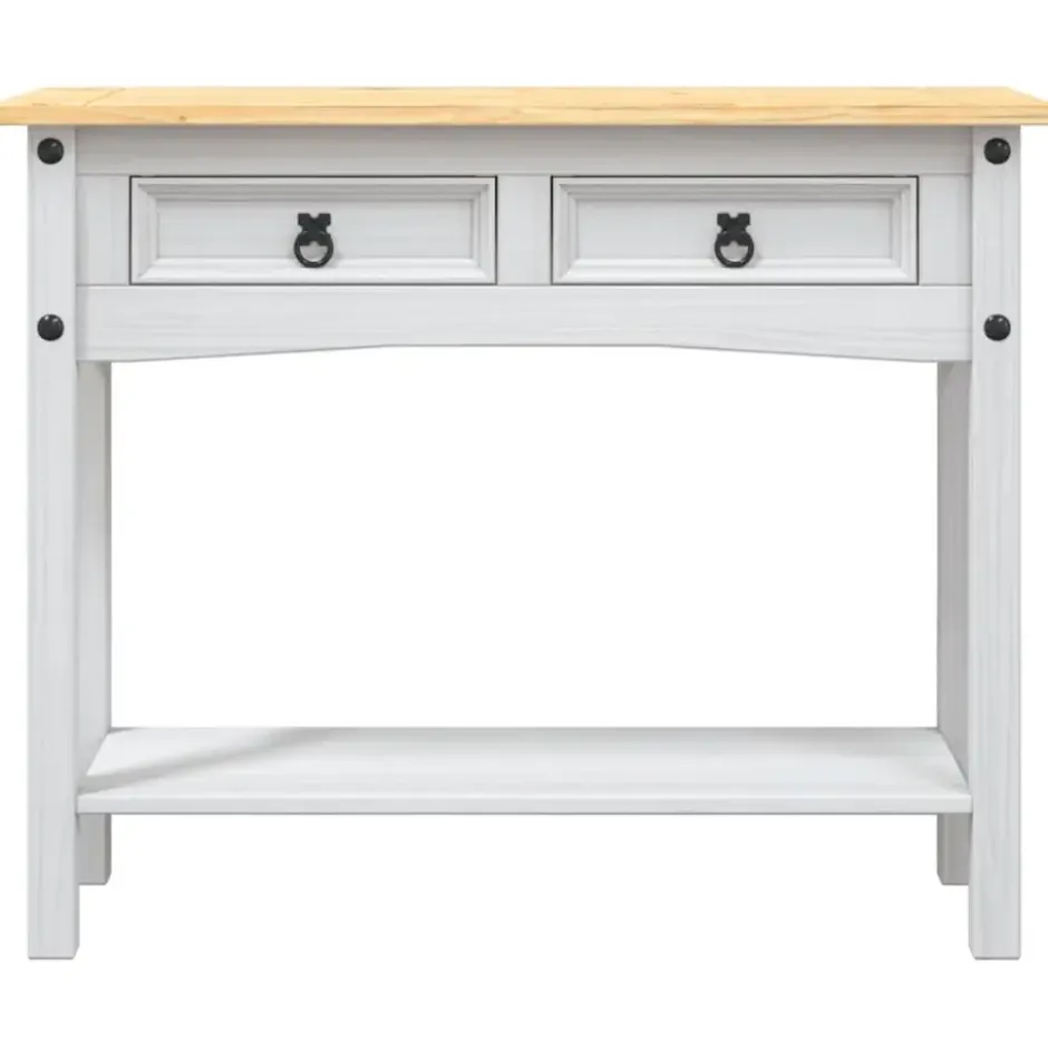 vidaXL - Console Tafel - Wit - Grenenhout