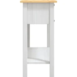 vidaXL - Console Tafel - Wit - Grenenhout