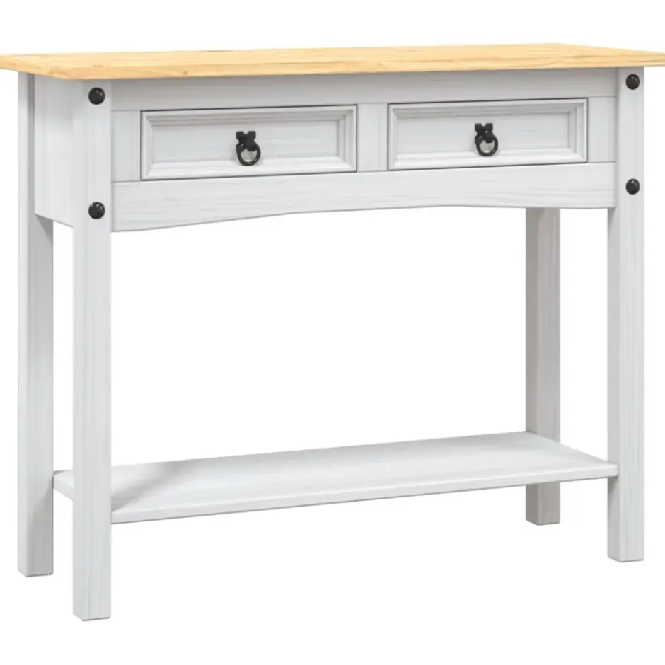 vidaXL - Console Tafel - Wit - Grenenhout