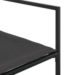 vidaXL - 7-delige inklapbaar Tuinset gris kussens -Zwart textileen - 165x107 cm