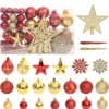 vidaXL 108-delige Kerstballenset goud en rood