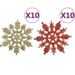 vidaXL 108-delige Kerstballenset goud en rood