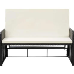 VIDAXL 2-delige Loungeset met kussens poly rattan zwart