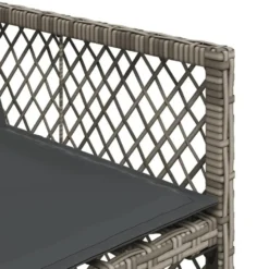 vidaXL - 5-delige Tuinset donkergrijs kussens - Grijs - PE rattan - 110x106 cm