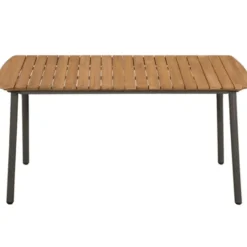 vidaXL - 5-delige Tuinset 4 fauteuils grijs stoelen - Poly rattan - 150x90 cm