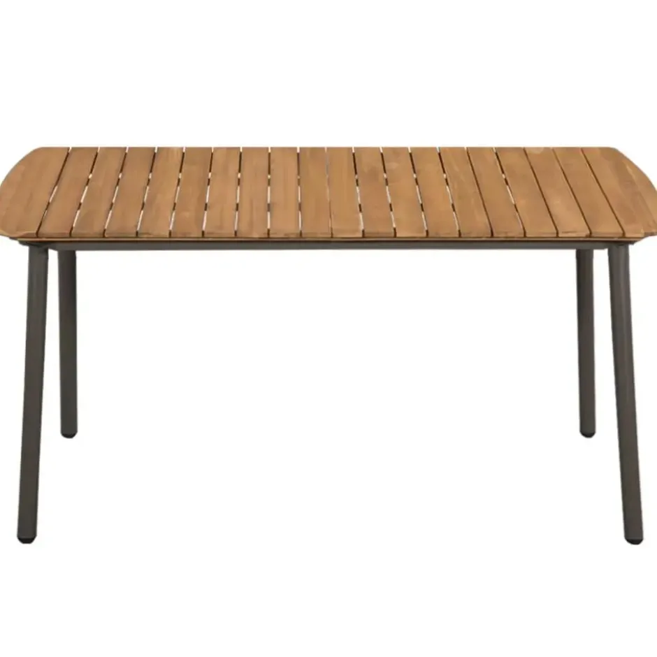vidaXL - 5-delige Tuinset 4 fauteuils grijs stoelen - Poly rattan - 150x90 cm