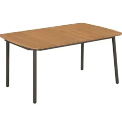 vidaXL - 5-delige Tuinset 4 fauteuils grijs stoelen - Poly rattan - 150x90 cm