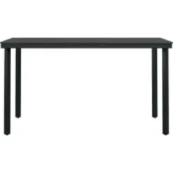 vidaXL - 5-delige Tuinset met kussens & armsteun - Zwart poly rattan - 140x70 cm