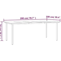 vidaXL - 9-delige Tuinset met kussens - Grijs - PE-rattan en glas - 200x80 cm
