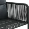 vidaXL - 7-delige Tuinset met kussens - Zwart & bruin - PVC-rattan - 184.5x90 cm