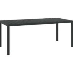 vidaXL - 7-delige Tuinset met kussens - Grijs - Poly rattan en HKC - 185x90 cm