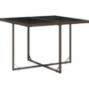 vidaXL - 5-delige Tuinset wit kussens - Bruin - PE rattan en staal - 110x106 cm