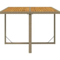 vidaXL - 5-delige Tuinset wit kussens - Beige poly rattan en glas - 109x107 cm