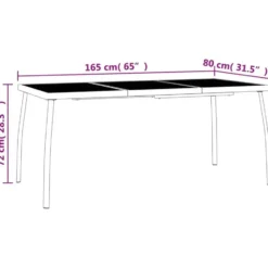 vidaXL - 5-delige verstelbare Tuinset - Antracietkleurig - Staal - 165x80 cm