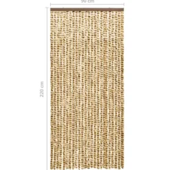 vidaXL - Deurgordijn - Beige - Polypropyleen - 90 x 220 cm