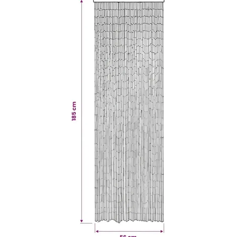 vidaXL - Deurgordijn - Bruin - Bamboe - 56 x 185 cm