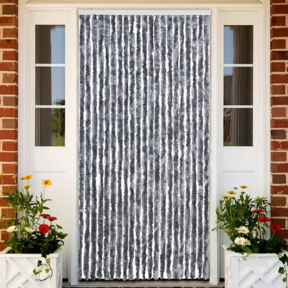 vidaXL - Deurgordijn - Zilver - Polypropyleen - 90 x 200 cm
