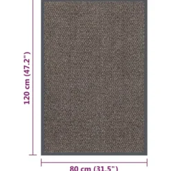 vidaXL - Deurmat - Bruin - Polypropyleen - 80 x 120 cm