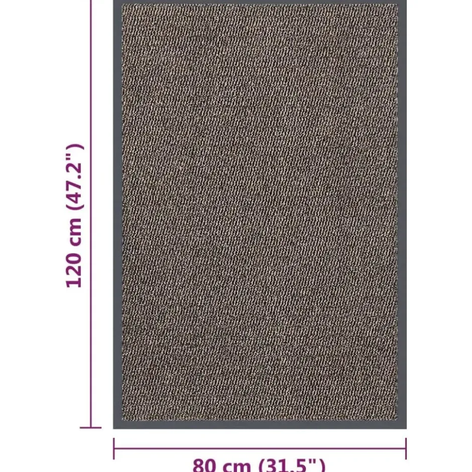 vidaXL - Deurmat - Bruin - Polypropyleen - 80 x 120 cm