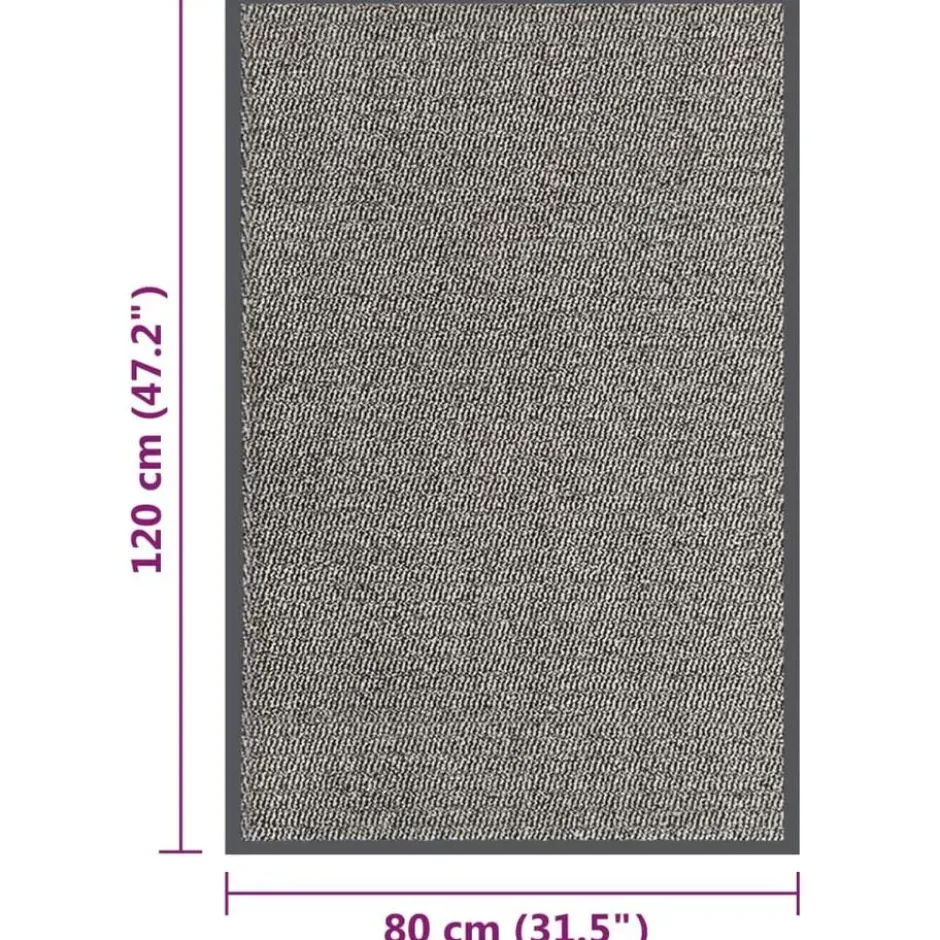 vidaXL - Deurmat - Bruin - Polypropyleen - 80 x 120 cm