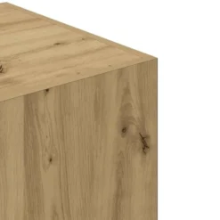 vidaXL - 2-deurs Kledingkast - Bewerkt hout - Artisanaal eiken - 90x52x200 cm