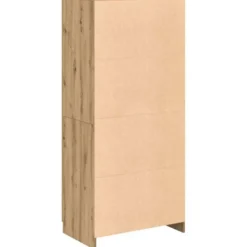vidaXL - 2-deurs Kledingkast - Bewerkt hout - Artisanaal eiken - 90x52x200 cm