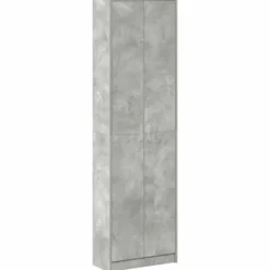 vidaXL - 2-deurs Kledingkast met planken - Hout - Betongrijs - 55x25x189 cm