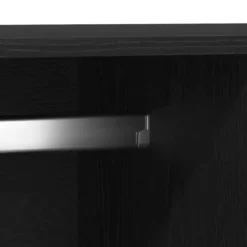 vidaXL - 2-deurs Kledingkast met 2 lades - Bewerkt hout - Zwart - 80x52x180 cm