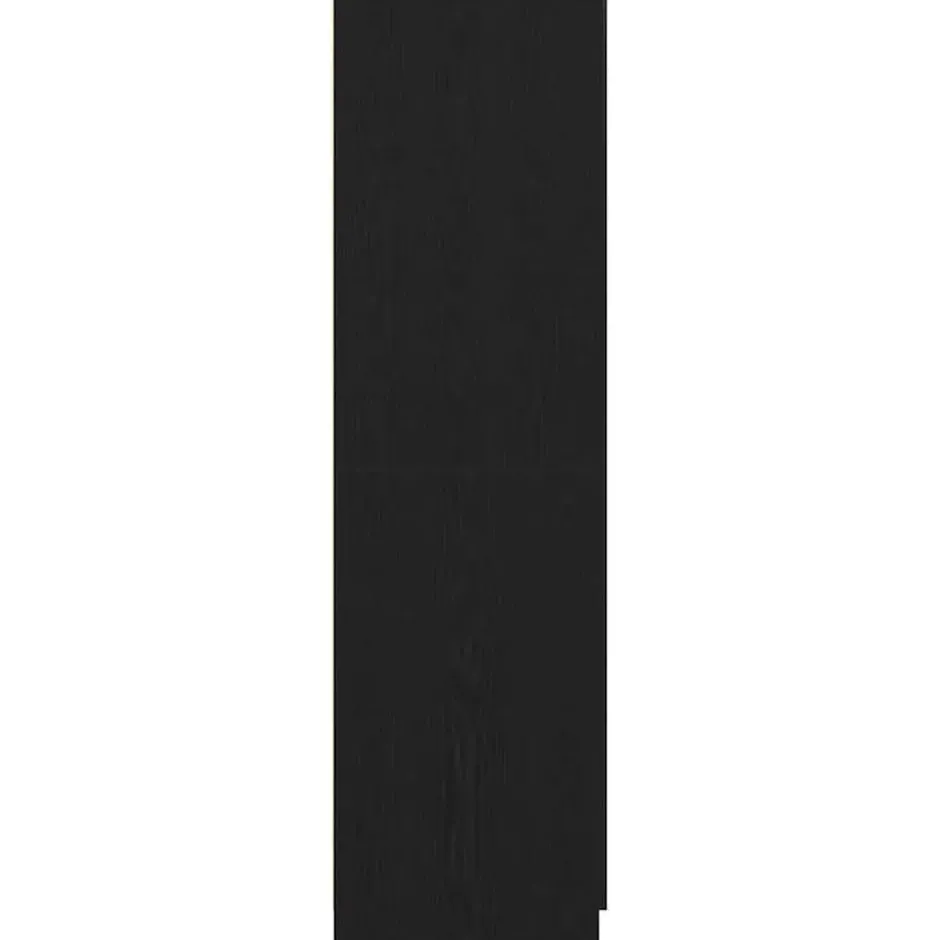 vidaXL - 2-deurs Kledingkast met 2 lades - Bewerkt hout - Zwart - 80x52x180 cm