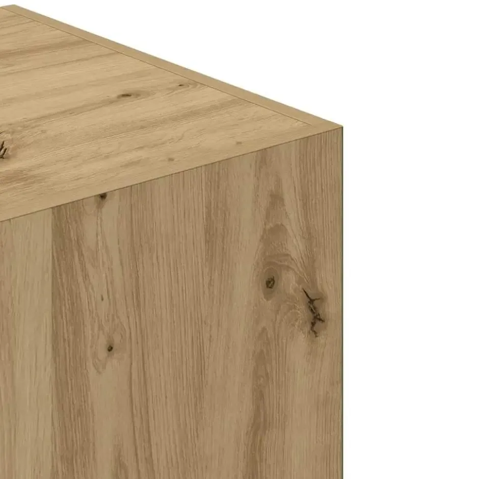 vidaXL - 2-deurs Kledingkast met 2 lades - Hout - artisan eiken - 80x52x180 cm