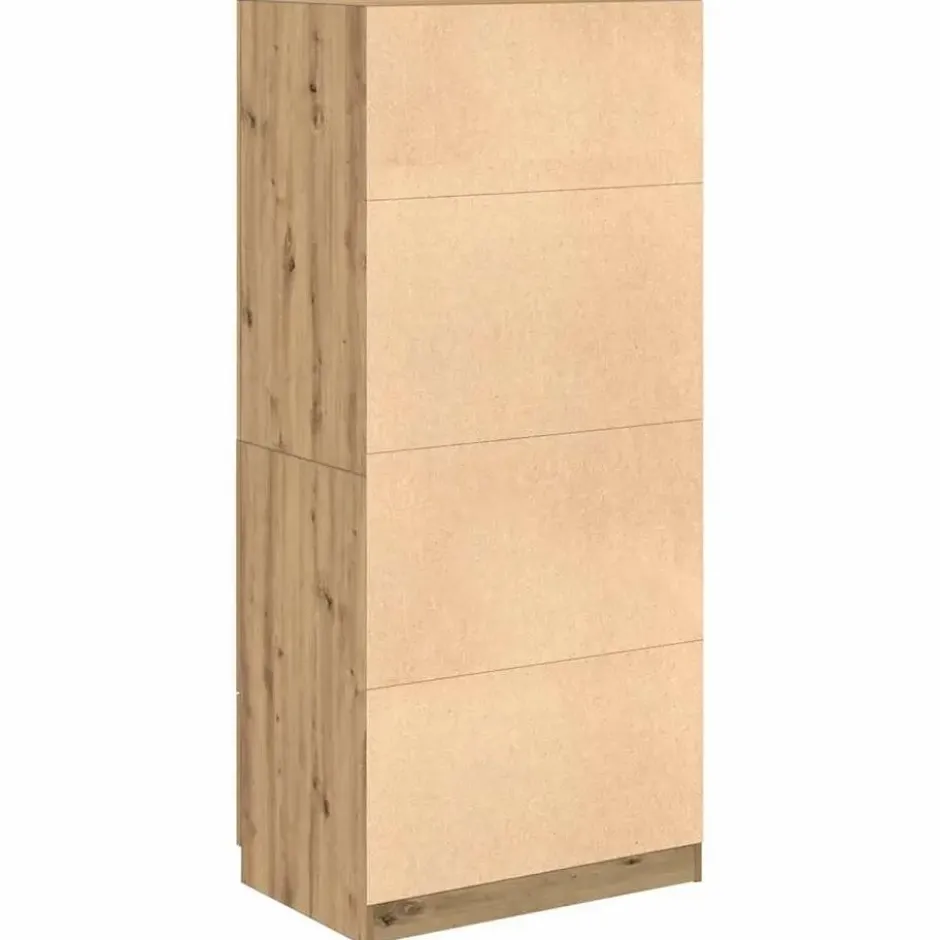 vidaXL - 2-deurs Kledingkast met 2 lades - Hout - artisan eiken - 80x52x180 cm
