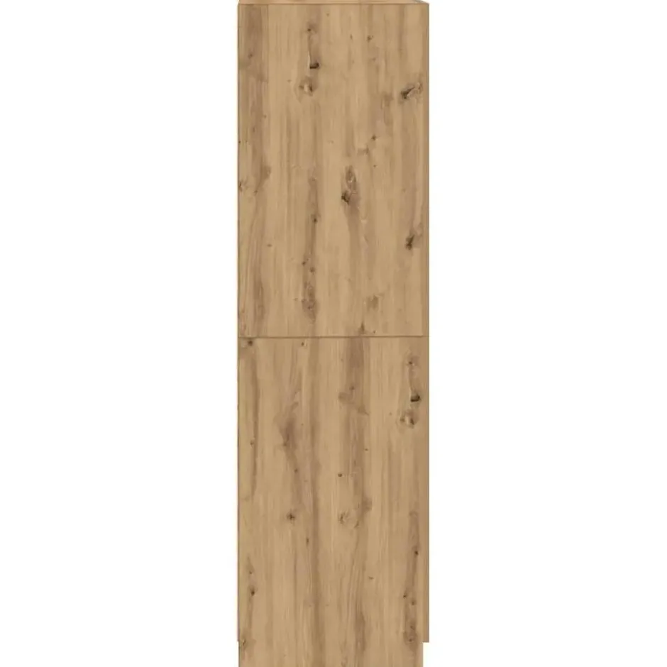 vidaXL - 2-deurs Kledingkast met 2 lades - Hout - artisan eiken - 80x52x180 cm