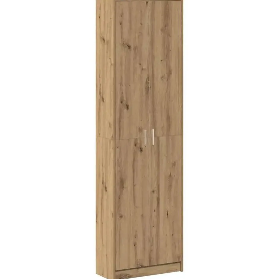 vidaXL - 2-deurs Kledingkast met planken - Hout - Artisan eiken - 55x25x189 cm
