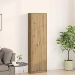 vidaXL - 2-deurs Kledingkast met planken - Hout - Artisan eiken - 55x25x189 cm