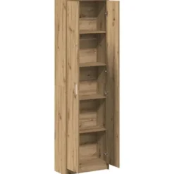 vidaXL - 2-deurs Kledingkast met planken - Hout - Artisan eiken - 55x25x189 cm