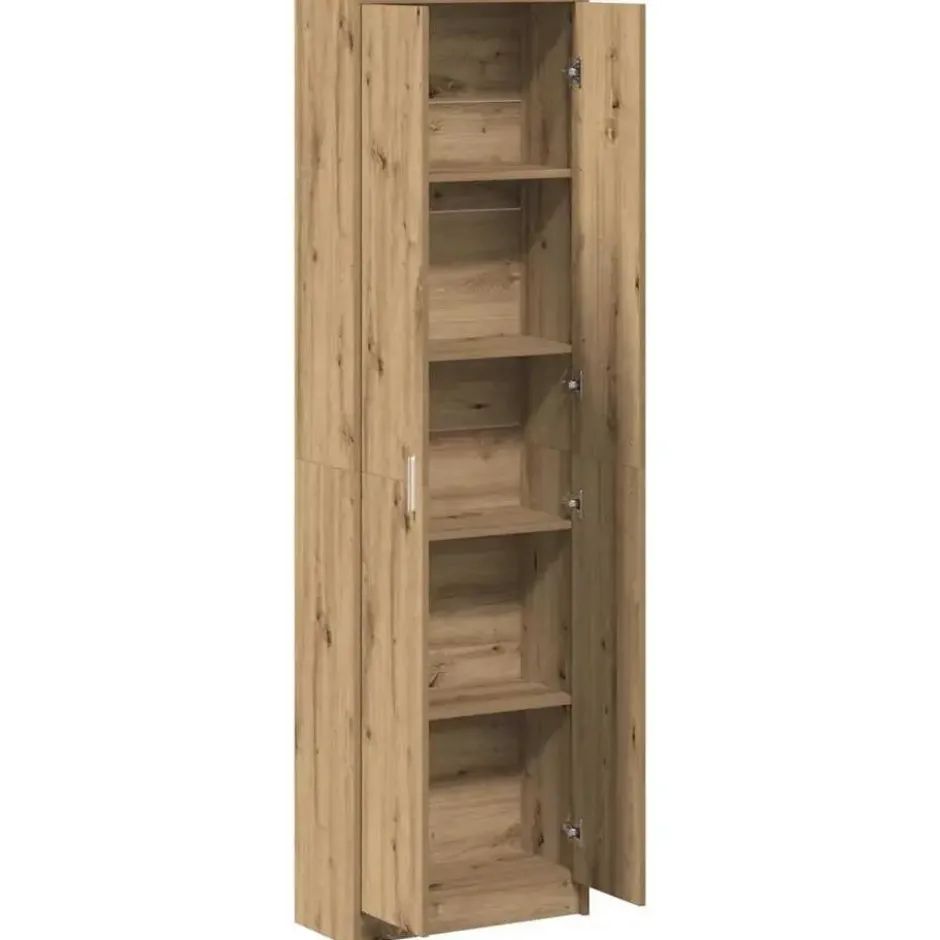 vidaXL - 2-deurs Kledingkast met planken - Hout - Artisan eiken - 55x25x189 cm