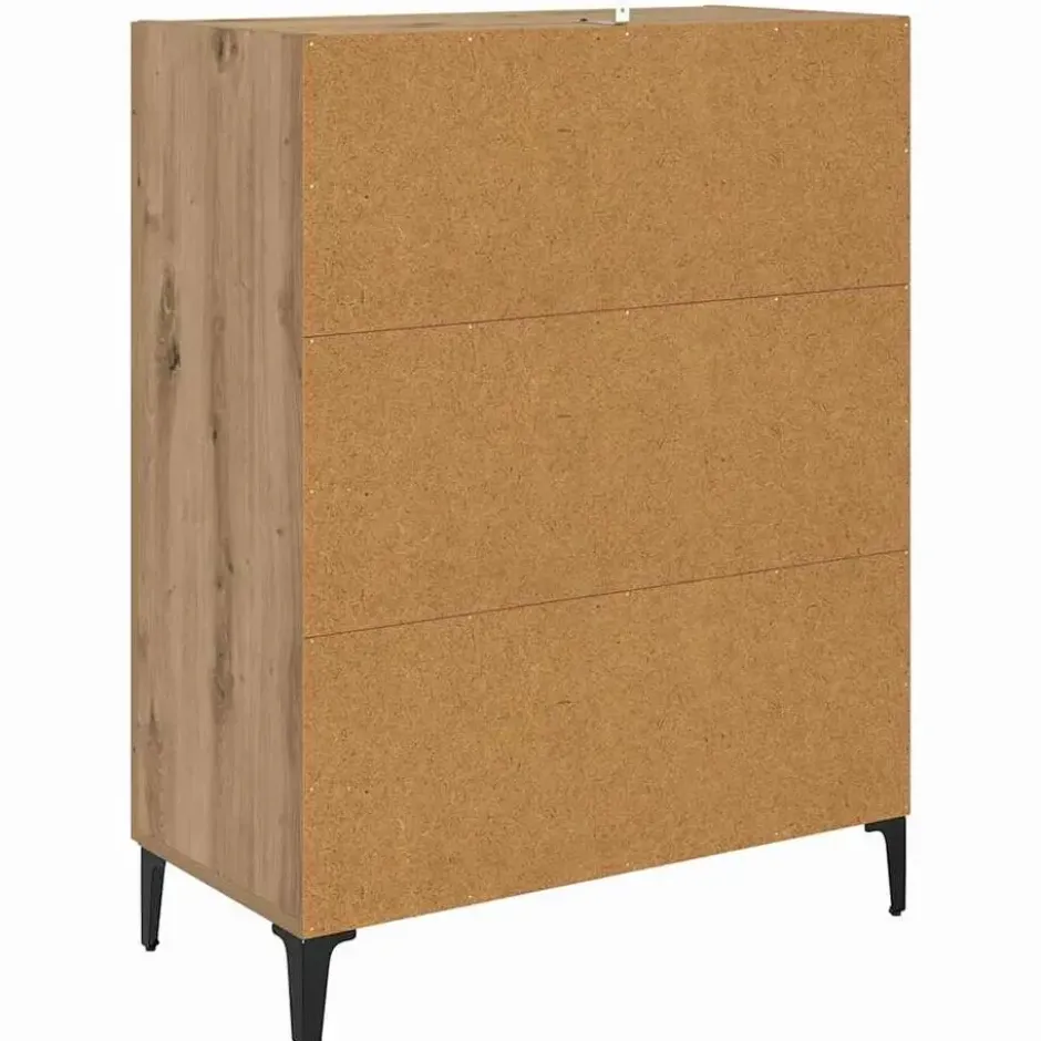 vidaXL - Dressoir Artisan Eiken 69,5x34x90 cm Bewerkt hout