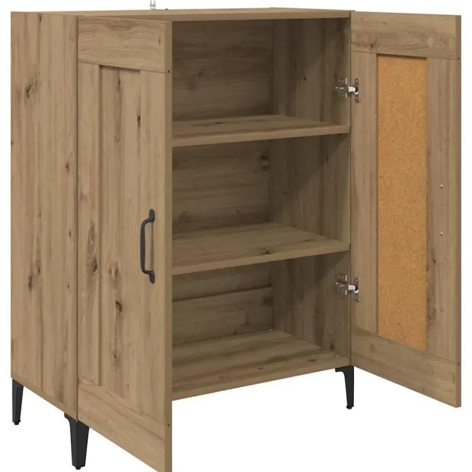vidaXL - Dressoir Artisan Eiken 69,5x34x90 cm Bewerkt hout