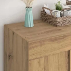 vidaXL - Dressoir Artisan Eiken 69,5x34x90 cm Bewerkt hout