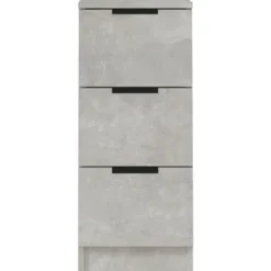 vidaXL - Dressoir - Grijs - Bewerkt hout - 2 stuks