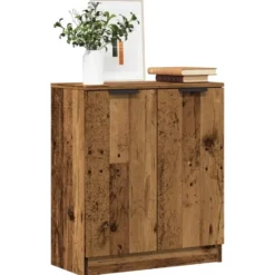 vidaXL - Dressoir met 2 deuren - Oud hout - Bewerkt hout - 60x30x70 cm