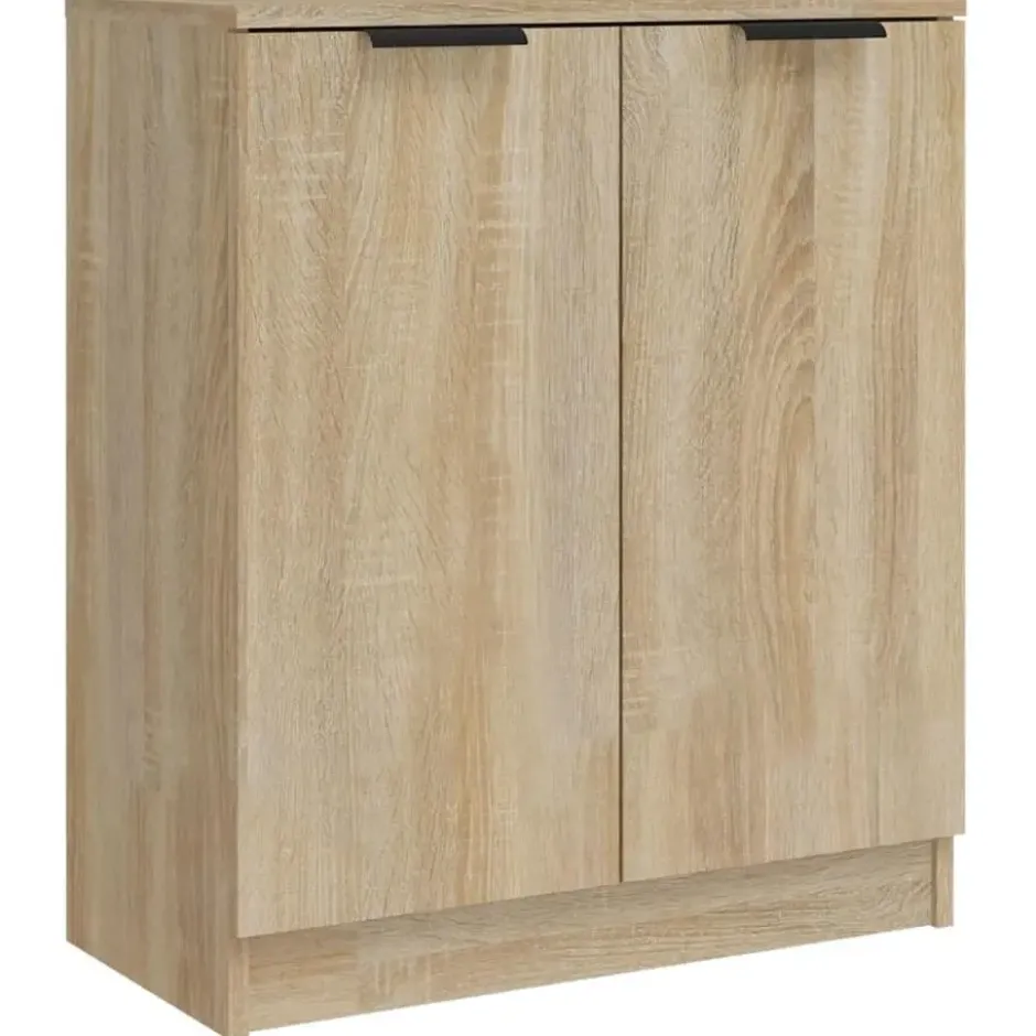 vidaXL - Dressoir met 2 deuren - Sonoma eiken - Bewerkt hout - 60x30x70 cm