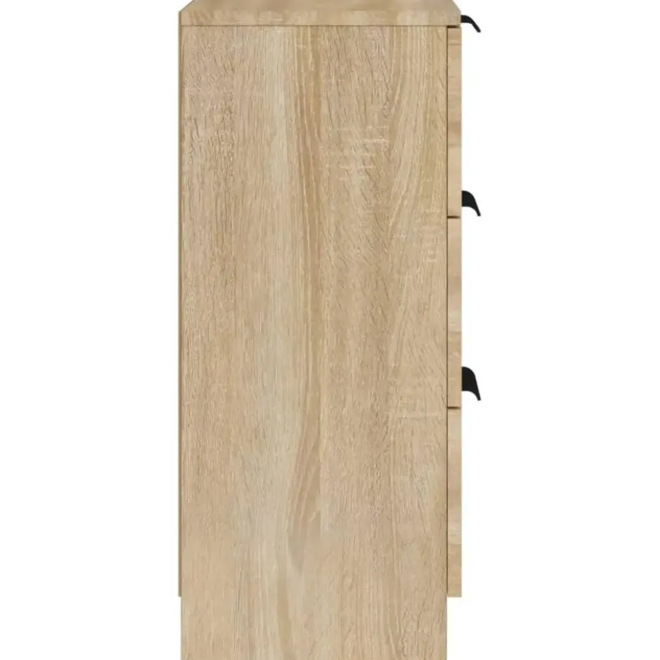 vidaXL - Dressoir met 3 lades - Sonoma eiken - Bewerkt hout - 30x30x70 cm