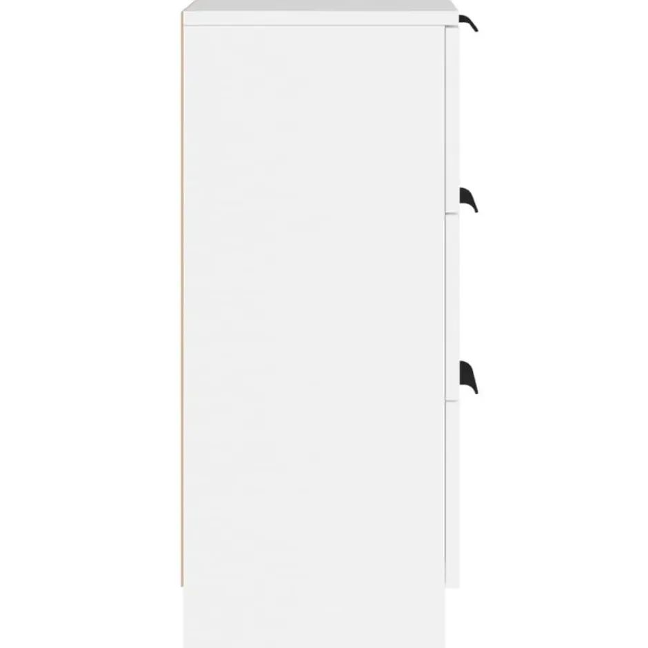 vidaXL - Dressoir met 3 lades - Wit - Bewerkt hout - 30x30x70 cm