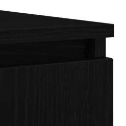vidaXL - Dressoir met lades 100,5x35x76 cm spaanplaat zwart eikenkleurig
