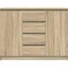 vidaXL - Dressoir met lades 100,5x35x76 cm spaanplaat sonoma eikenkleurig