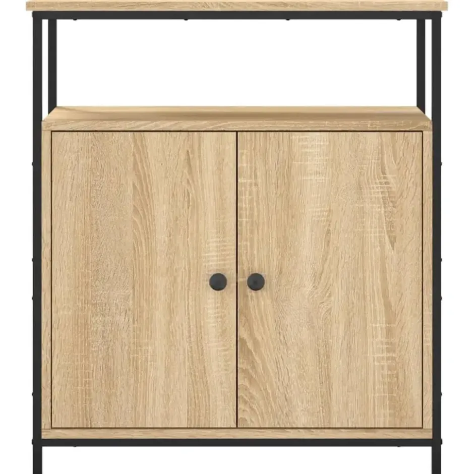 vidaXL - Dressoir met 1 plank 2 deuren - Sonoma eiken - Hout -70x30x80 cm